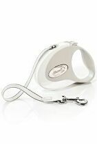 Vodítko FLEXI Style S pásik 3m / 12kg biela NEW
