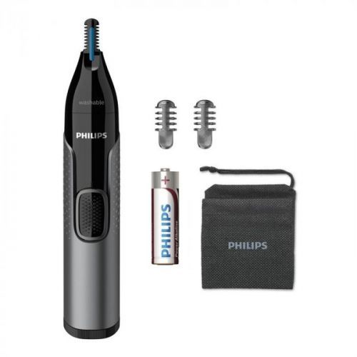Zastrihávač chĺpkov Philips Series 3000 NT3650/16... Plně omyvatelný pro snadné čištění, provoz na jednu AA baterii, včetně pouzdra.