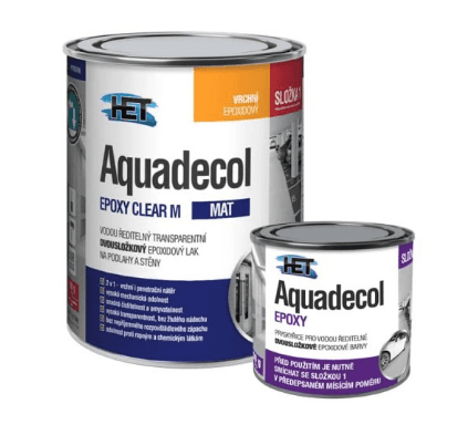 HET AQUADECOL EPOXY CLEAR M Epoxidový lak na podlahy a steny - transparentný mat - 3,25 kg