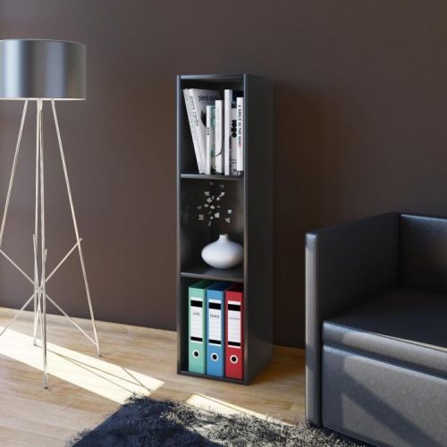 Skrinka s dvoma policami Mendas, čierna