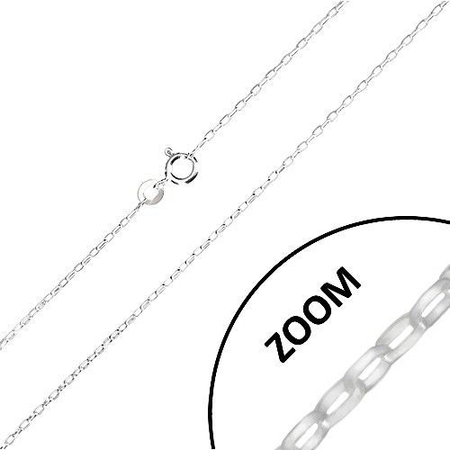 Strieborná 925 retiazka - širšie oválne očká, lesklý povrch, 1,4 mm