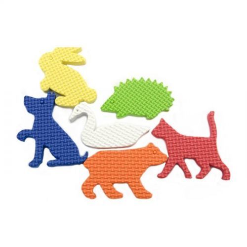 TEDDIES Vodolepky Penové dieliky zvieratka pena 6 dielikov v sáčku 14x20x4 cm