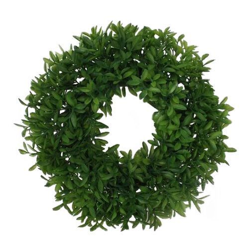 Umelý veniec Lístky zelená, pr. 27 cm
