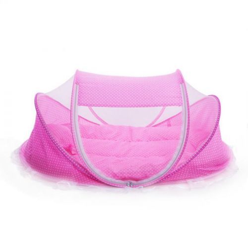 KIK Cestovná postieľka Happy Baby, ružová, KX9919_1