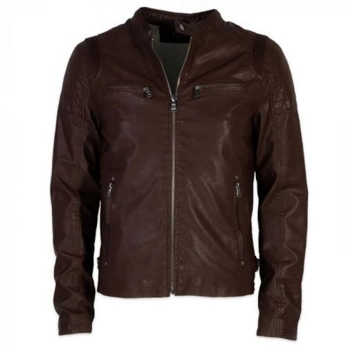 Pánska bunda z ekologické koža Donders 6378 v hnedé farbe