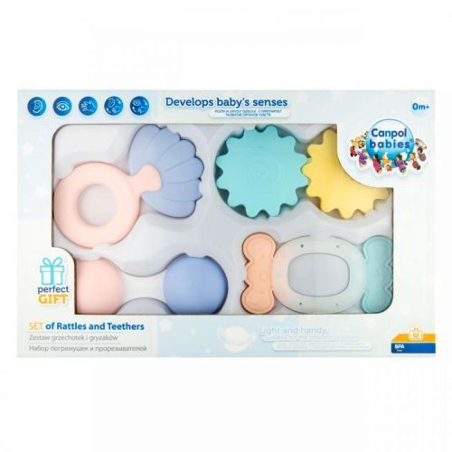 Canpol babies První set chrastítek s kousátky PASTEL