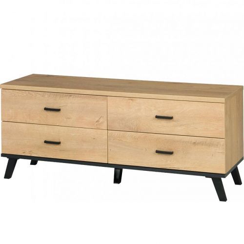 TV stolík 7 John dub lefkas/čierna