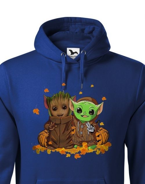 Pánska mikina Mistr Yoda a Groot - ideálna pre každého fanúšika