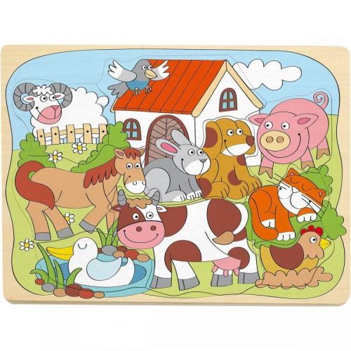 Puzzle na doske Africké domáce zvieratká