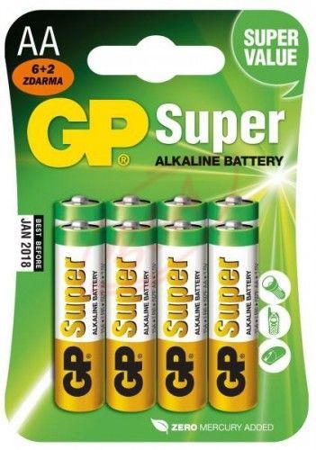 Batérie GP Super Alkaline, AA, 8 ks