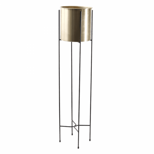 Květináč, černá / zlatá, JUDE TYP 3