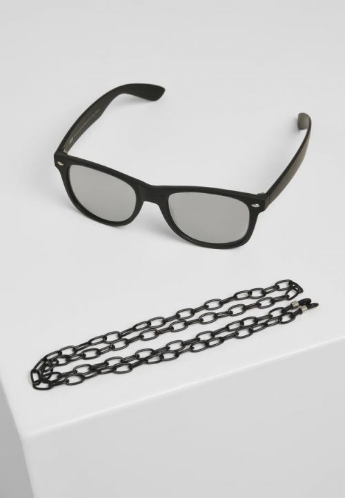 Urban Classics Sunglasses Likoma Mirror With Chain black/silver - One Size