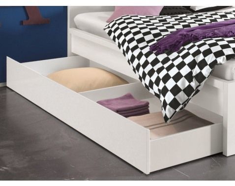 Úložná zásuvka Malmö, biela lesklá