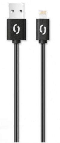 Kábel Aligator Lightning na USB, 2A, 2m, čierna