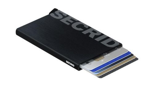Secrid Cardprotector Laser Logo Brushed Black čierne CLa-Logo Brushed Black