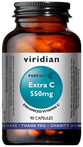 Viridian Extra C (Vitamín C) 550 mg 90 kapsúl