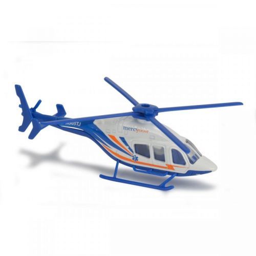 Majorette Vrtulník kovový 13 cm BELL 429 Modro-bílá Záchranka