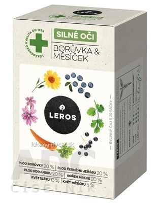 LEROS SILNÉ OČI ČUČORIEDKA & NECHTÍK bylinný čaj, nálevové vrecúška 20x1,5 g (30 g)