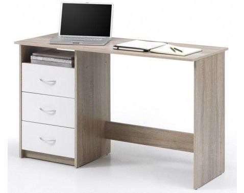 Písací stôl Adria, dub sonoma/biela