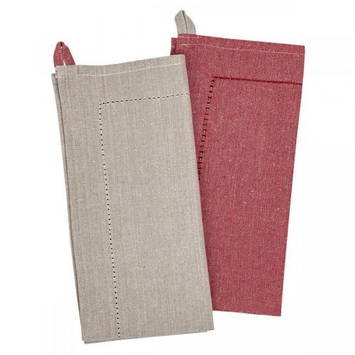 Trade Concept Utierka Heda béžová / červená, 50 x 70 cm, sada 2 ks