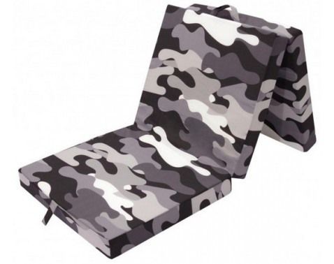 Skladací matrac Samba, čierno-šedý vzor