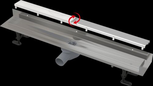 Alcaplast podlahový žlab s roštem ke zdi 750 mm FIT AND GO WALL APZ23-DOUBLE9-750 (APZ23-DOUBLE9-750)