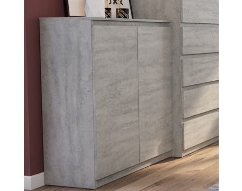 Skrinka Carlos 802D, šedý beton