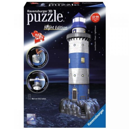 Ravensburger 3D puzzle svítící Noční maják 216 dielikov