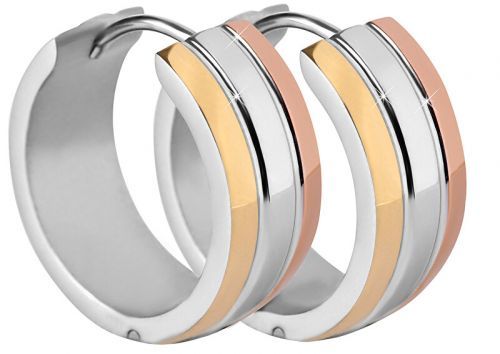 Troli Tricolor náušnice krúžky z ocele