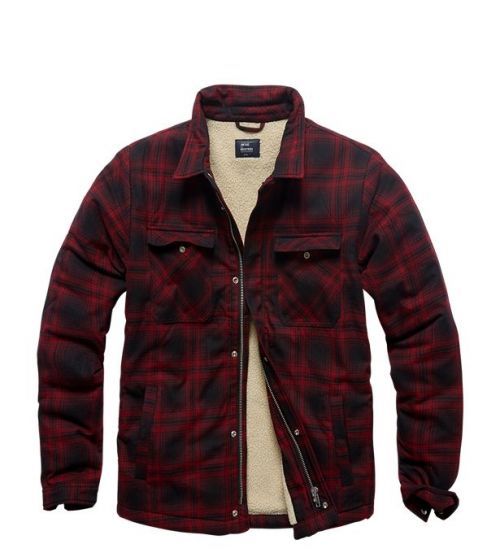 Bunda Vintage Industries Class Sherpa - červená, 3XL