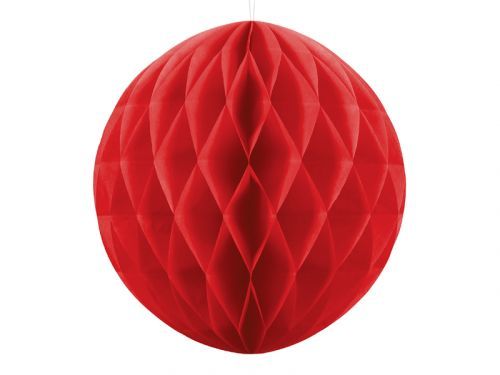 PartyDeco Papierová guľa červená 40 cm