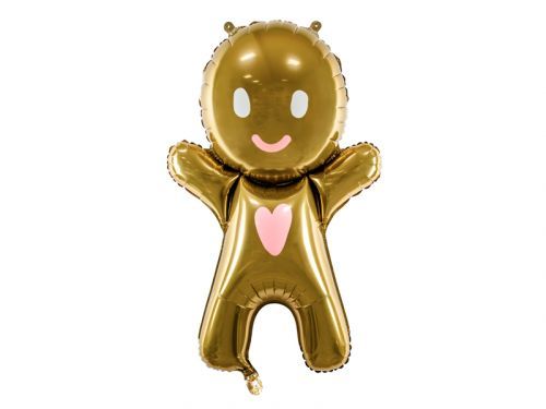 PartyDeco Fóliový balón Gingerbread Man 58 x 86 cm