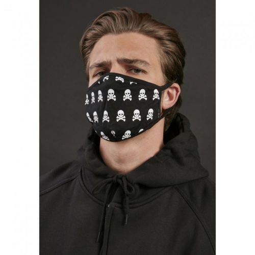 Rúška Mister Tee Skull 2 ks - čierna