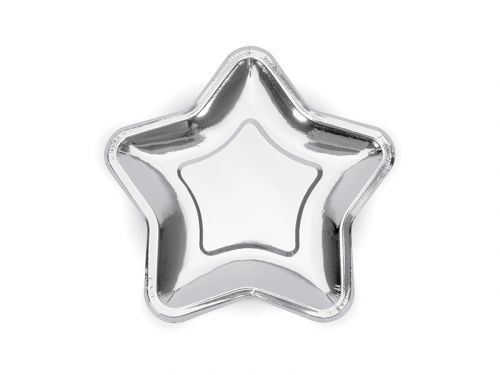 PartyDeco Taniere Hviezda - strieborné 18 cm
