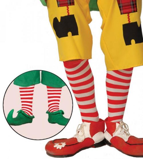 Guirca Červeno - biele ponožky