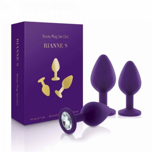Rianne S Booty Plug Set – análne kolíky fialové  (3ks)