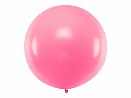 PartyDeco Guľatý latexový Jumbo balón 1m ružový
