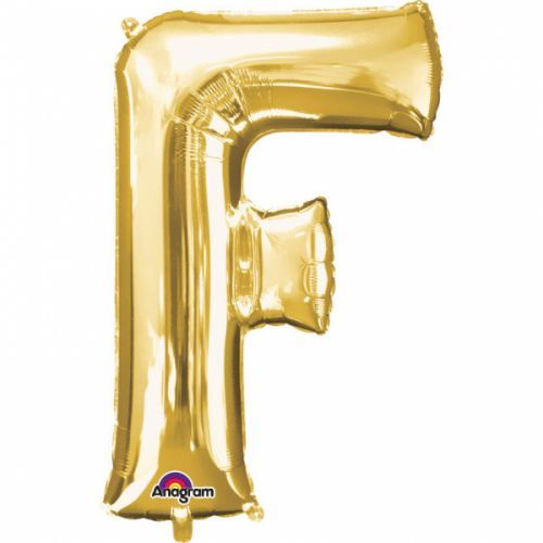 Amscan Fóliový balónik písmeno F 86 cm zlatý
