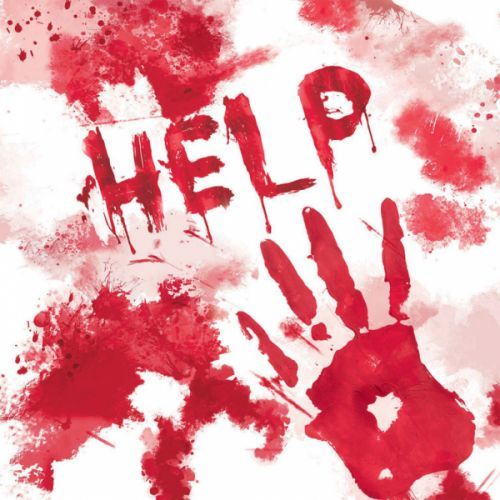 Amscan Krvavé servítky - HELP 33 x 33 cm