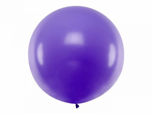 PartyDeco Guľatý latexový Jumbo balón 1m levanduľa
