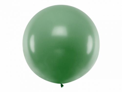 PartyDeco Guľatý latexový Jumbo balón 1m tmavozelená