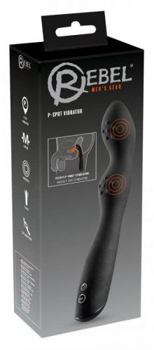 Rebel P-Spot - vibrátor na prostatu s dvoma motorčekmi (čierny)