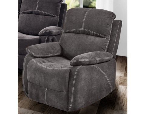 Kreslo Fortuna, šedá látka, funkcia polohovanie