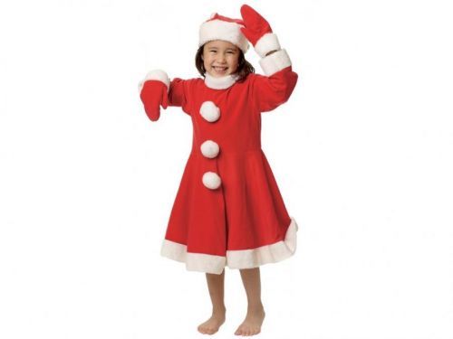 Guirca Kostým - Malá Pani Santa Claus-ová Veľkosť - deti: S