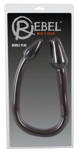 Rebel Double Plug - dvojité análne dildo (čierne)