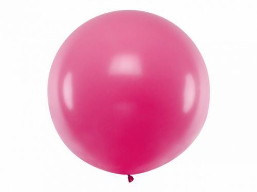 PartyDeco Guľatý latexový Jumbo balón 1m fuchsia