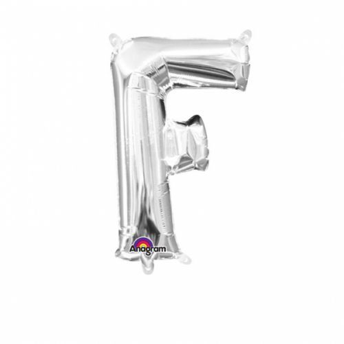 Amscan Mini fóliový balónik písmeno F 33 cm strieborný