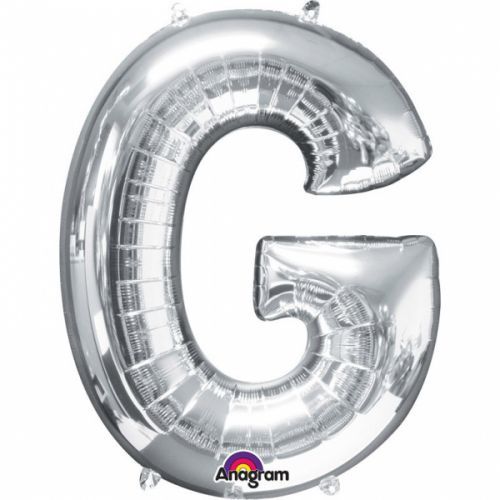 Amscan Fóliový balónik písmeno G 86 cm strieborný