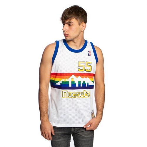 Mitchell & Ness Denver Nuggets #55 Dikembe Mutombo white Swingman Jersey - S