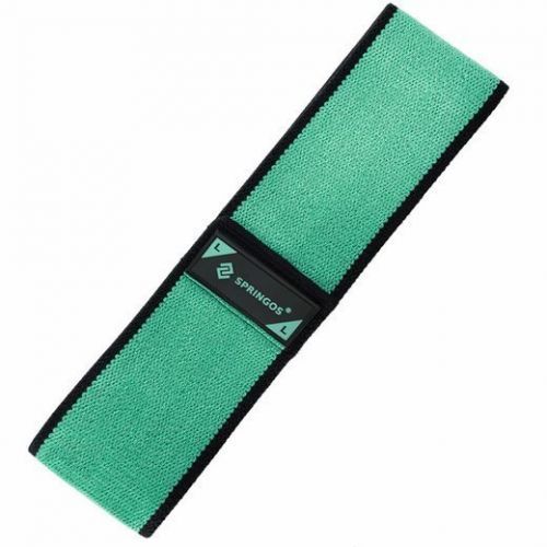 SPRINGOS Fitness guma na cvičenie Hip Band - L - 2x43 cm - zelená